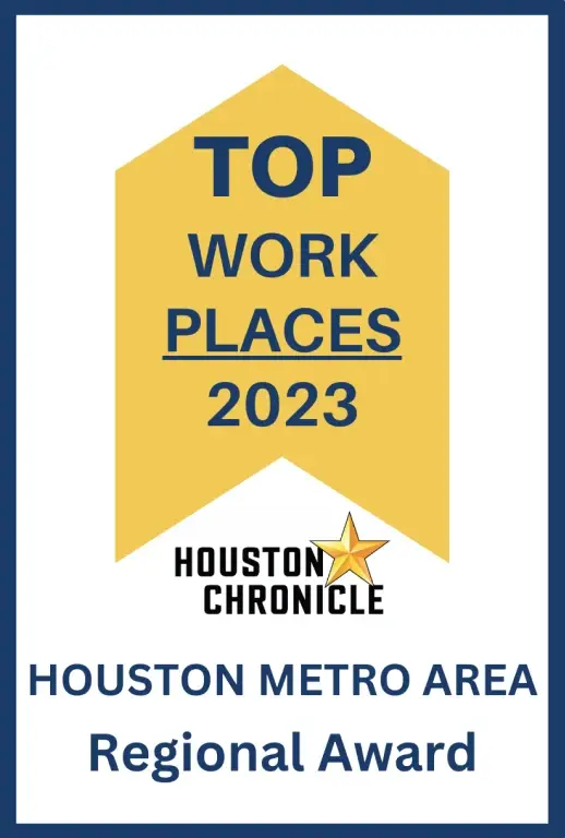 Top Work Places 2023 - Houston Metro Area Regional Award